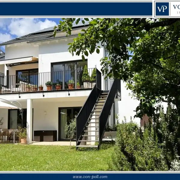 MODERN HOME IN A GARDEN SETTING