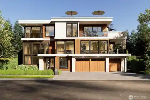 Modern Masterpiece with Panoramic Lake and Island Views