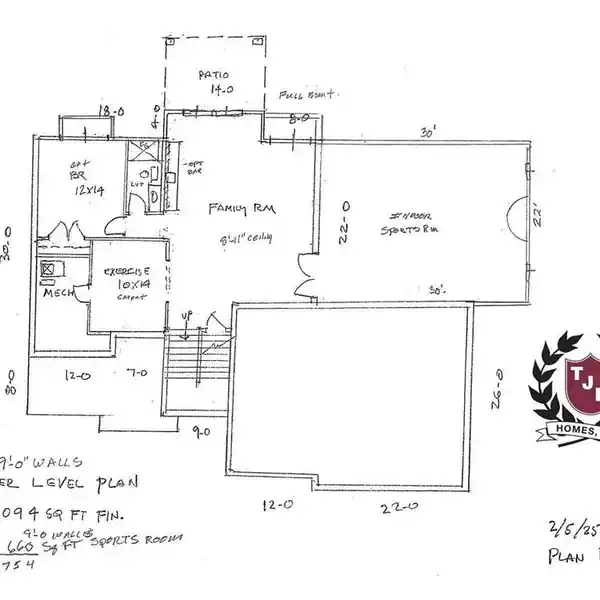 HALF-ACRE LOT WITH SPORT COURT PLANS