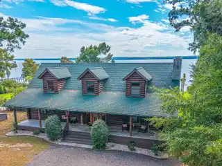 Custom-Built Log Cabin on Lake Marion