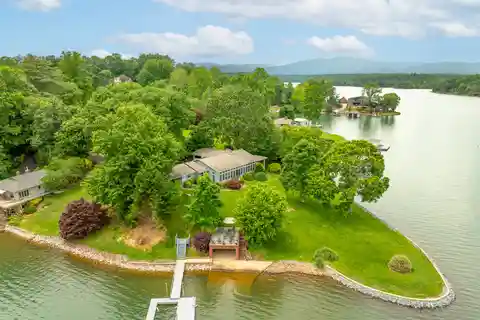 Expansive Lakefront Property with Boat House