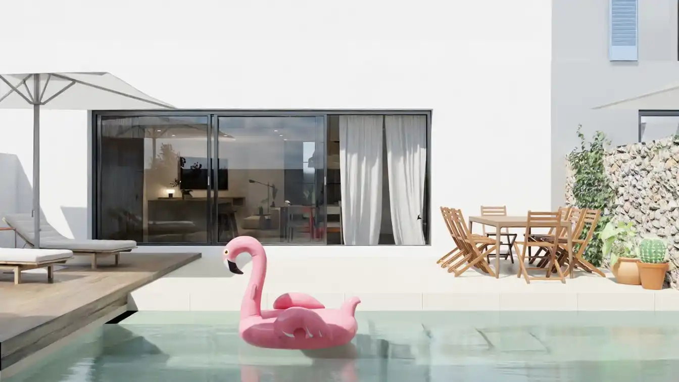 Terraced House with Pool in Molinar