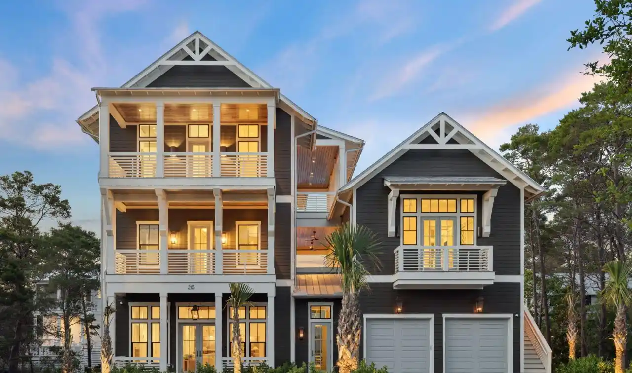 Custom Coastal Elegance Steps to the Beach