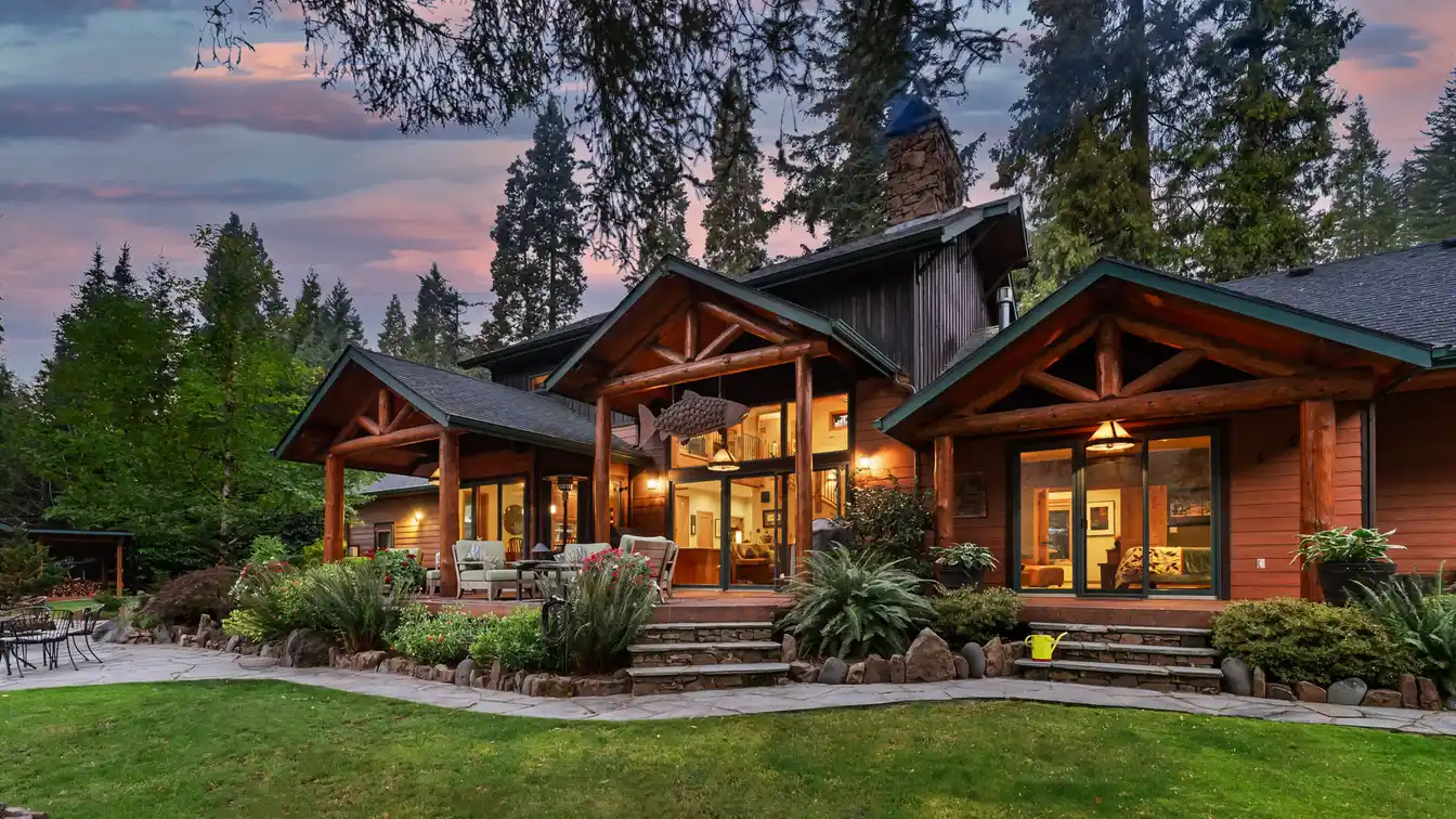 Riverfront Lodge-style Home