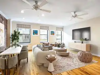 Exposed Brick Walls with Modern Kitchen