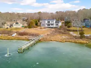 Charming Custom Contemporary Cape on Bournes Pond