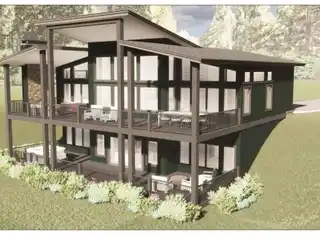 Custom Built Modern Style Home on Riverfront Lot