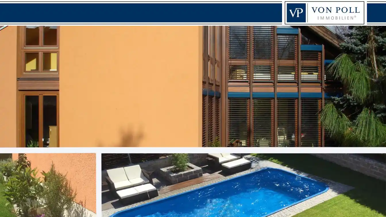 Extravagant! Exceptional Architect's House with Pool and Separate Apartment in a Quiet Location