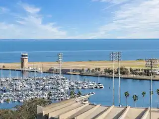 Open Concept Living with Elegant Marble Kitchen