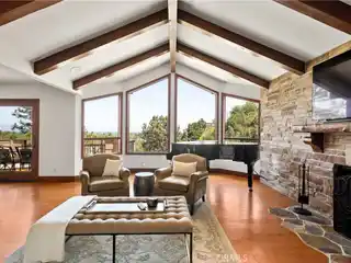 Designer Hillside Estate with Garden Oasis Views
