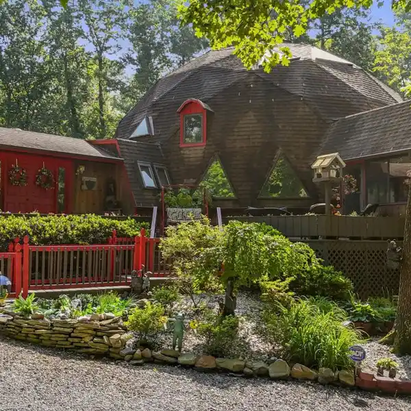 ROUND DOME HOME ON TEN-PLUS PRIVATE WOODED ACRES