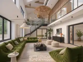 Riverfront Contemporary Home with Rooftop Views