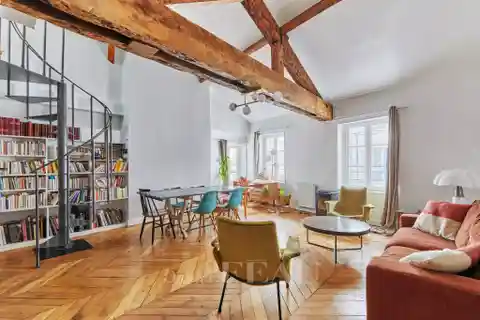 Unique Top-Floor Apartment with Mezzanine Study