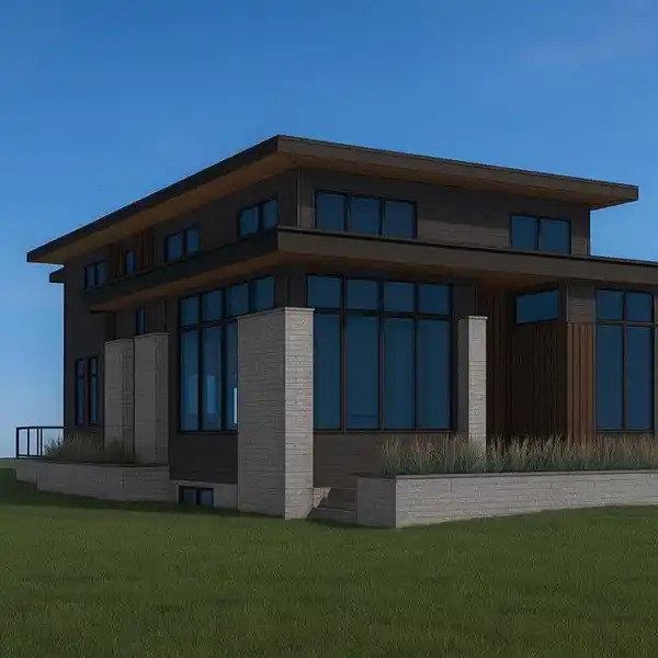 MODERN EXECUTIVE HOME WITH CUSTOM DESIGN