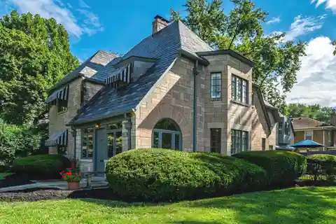 Iconic Home with Striking Limestone Exterior