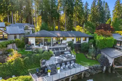 Resort-Like Single-Level Waterfront Home on Fletcher Bay
