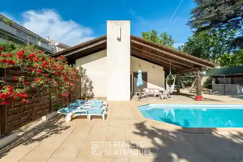 Architect’s House with Overhanging Roof