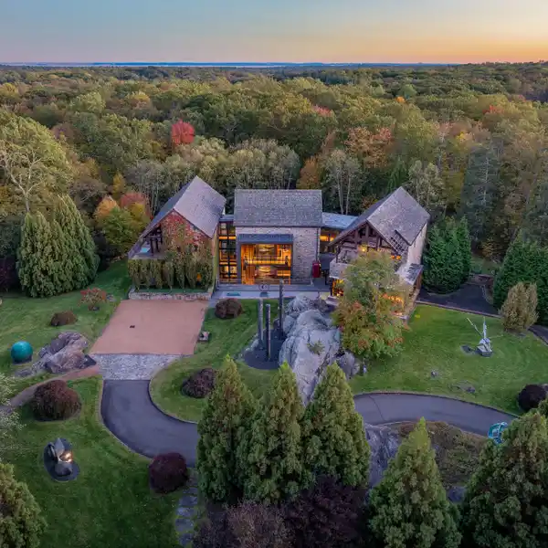 ONE-OF-A-KIND STONE AND GLASS RESIDENCE
