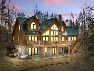 Stunning Custom Log Home Overlooking Indian Lake