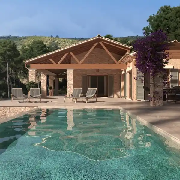 FANTASTIC NEWLY BUILT FINCA OVERLOOKING THE BAY OF POLLENSA