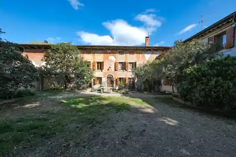 Ancient Venetian Court in Verona with Manor House