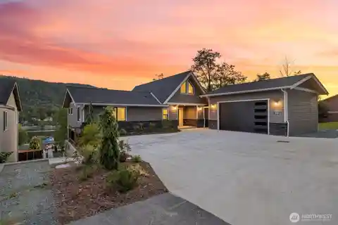 Brand-New Custom Home Perched Above Big Lake