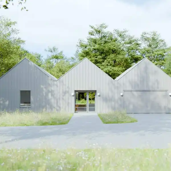 CONTEMPORARY ESCAPE ON 3 WOODED ACRES