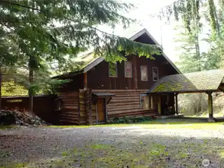 Custom Log Home Overlooking Rosario Strait