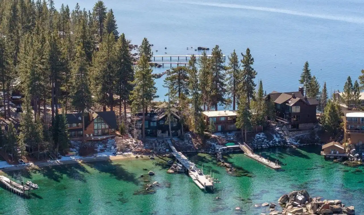 Contemporary Lake Tahoe Home with White Sand Beach