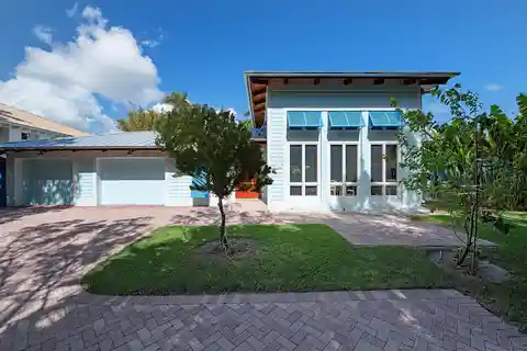 Waterfront Home with Eclectic Coastal Design