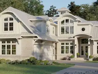 Waterfront Modern Brick Home