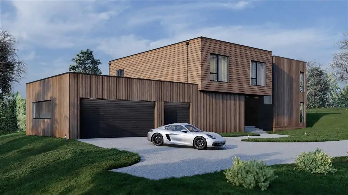 New Modern Villa in a Three-lot Subdivision