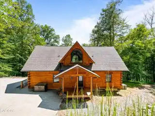 Custom Log Home Set on Nearly Two Acres
