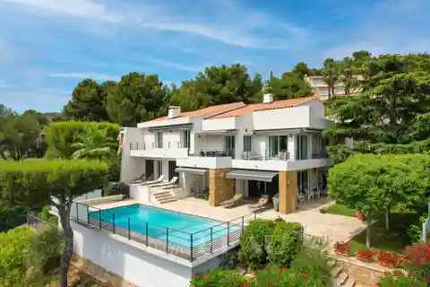 Chic Mediterranean Home with Dual Terraces
