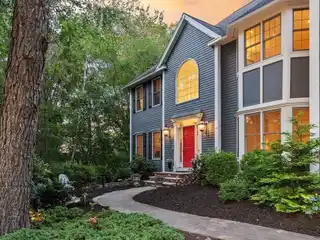 Elegant Colonial with Marble Foyer and Vaulted Spaces