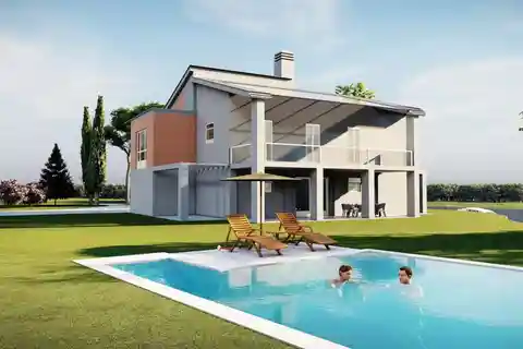 Villa Surrounded by Greenery with Panoramic Views of Lake Garda and Private Park